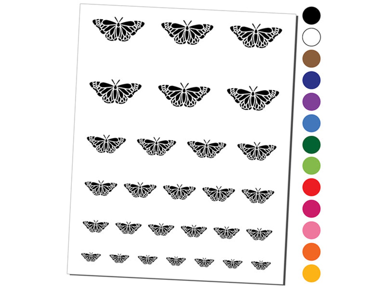 Delicate Detailed Butterfly Spring Summer Nature Monarch Temporary Tattoo Water Resistant Fake Body Art Set Collection